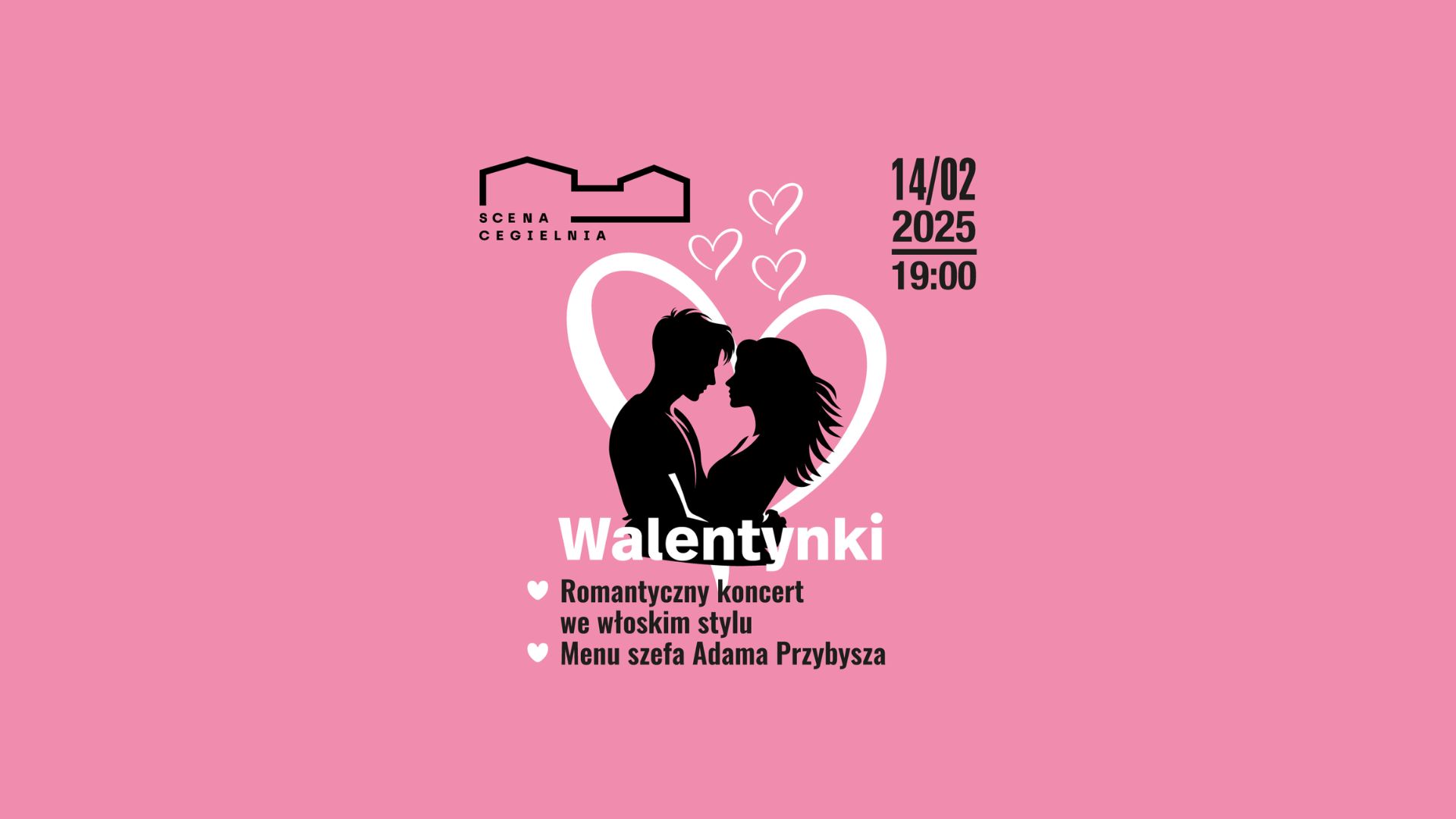 Kolacja Walentynkowa 2025 w restauracji Scena Cegielnia